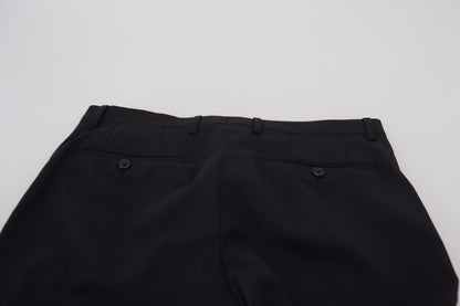 Dolce & Gabbana Men's Black Wool Chino Formal Pants