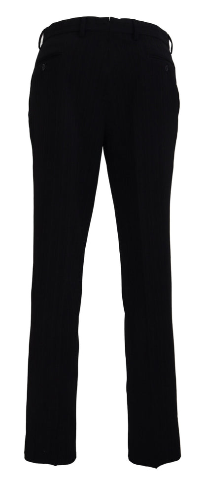Bencivenga Black Cotton Straight Fit Men Formal Pants