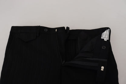 Bencivenga Black Cotton Straight Fit Men Formal Pants