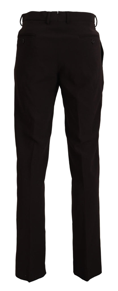 Bencivenga Brown Straight Fit Formal Men Pants