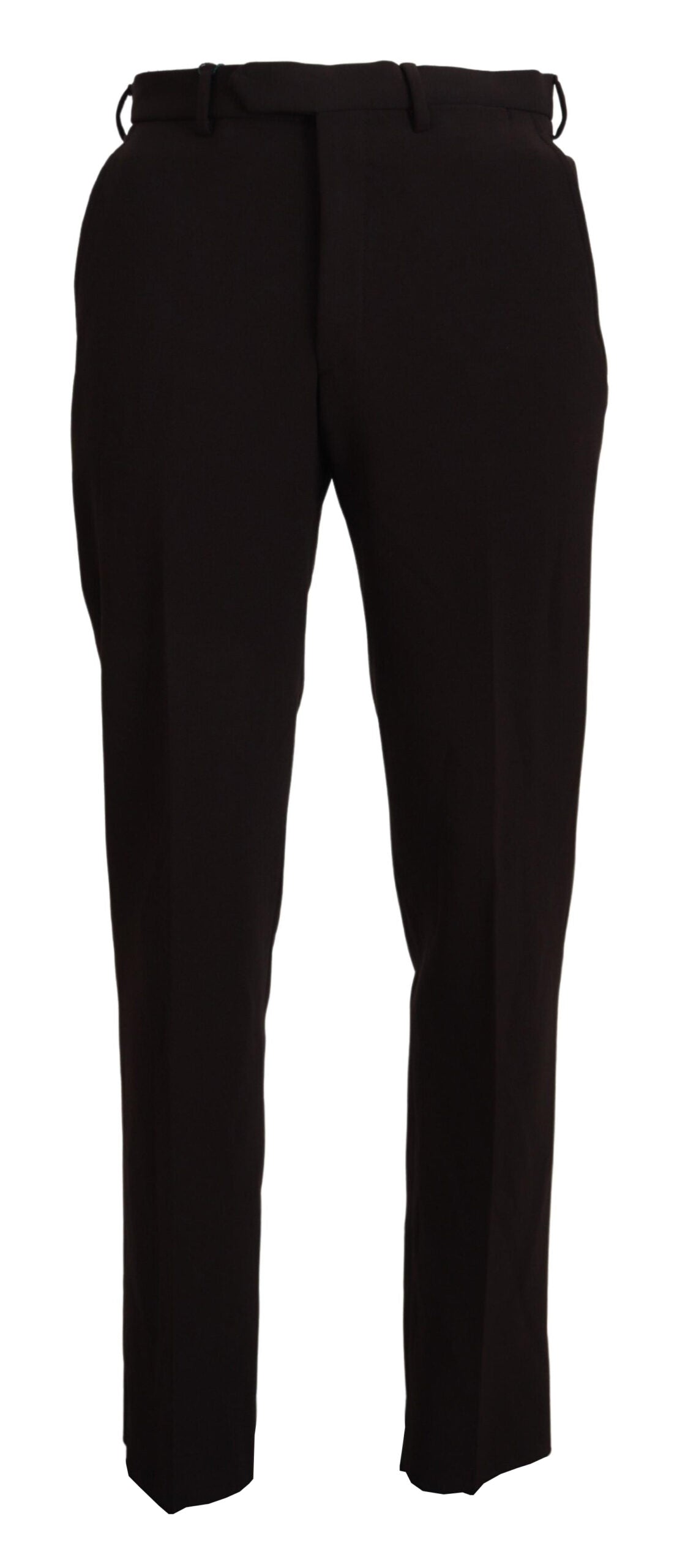 Bencivenga Brown Straight Fit Formal Men Pants