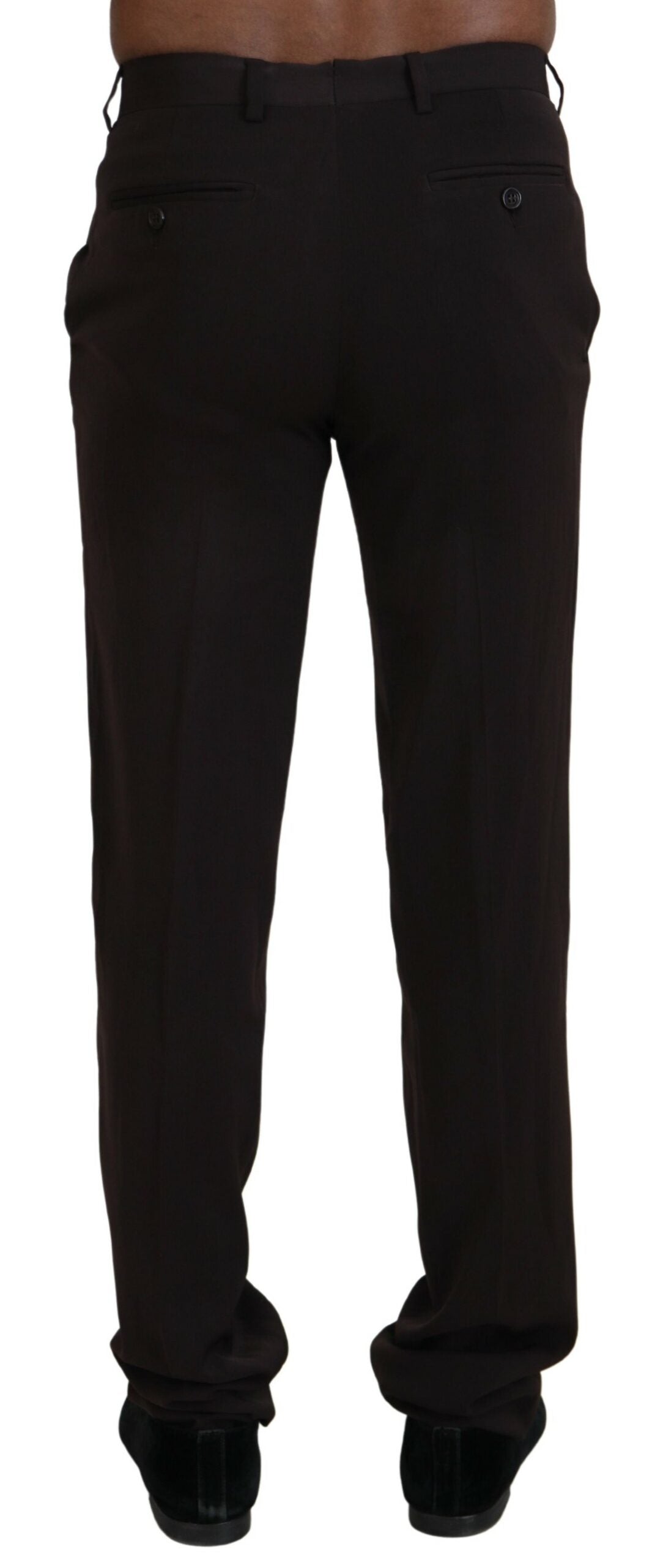 Bencivenga Brown Straight Fit Formal Men Pants
