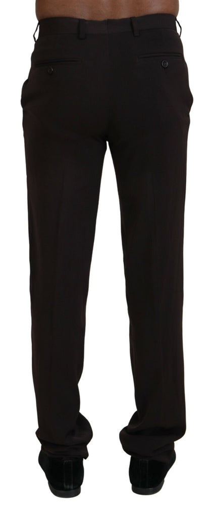 Bencivenga Brown Straight Fit Formal Men Pants