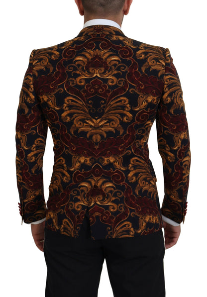 Dolce & Gabbana Men's Multicolor Floral Single Breasted Martini Blazer