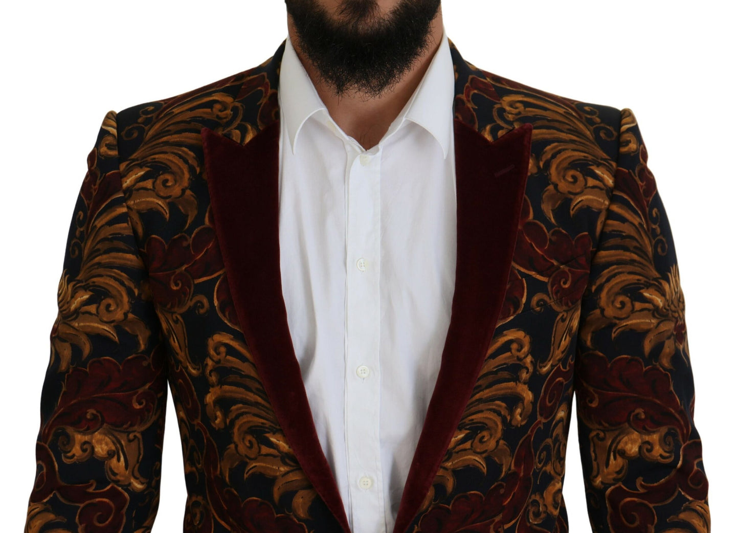 Dolce & Gabbana Men's Multicolor Floral Single Breasted Martini Blazer