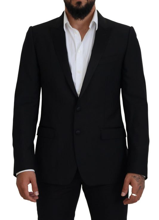 Dolce & Gabbana Men's Black Slim Fit Formal Martini Blazer
