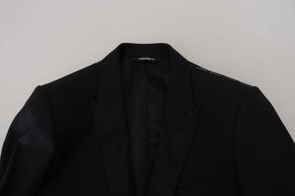 Dolce & Gabbana Men's Black Slim Fit Formal Martini Blazer