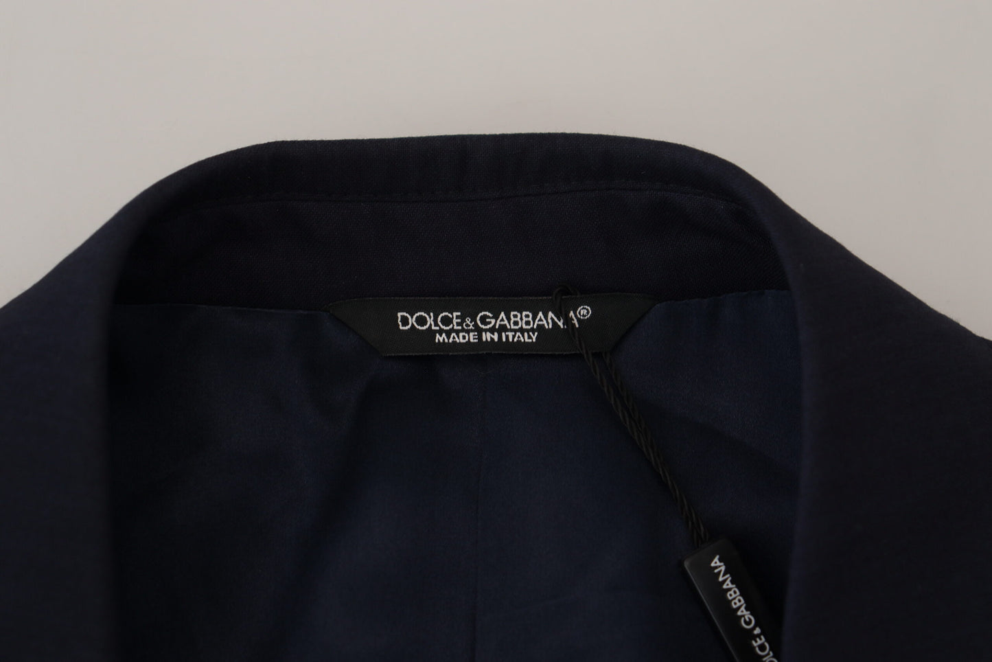 Dolce & Gabbana Men's Blue Wool Slim Fit Formal Coat Blazer