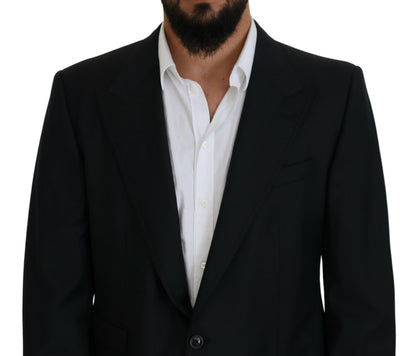 Dolce & Gabbana Men's Dark Blue Wool Formal Sicilia Blazer