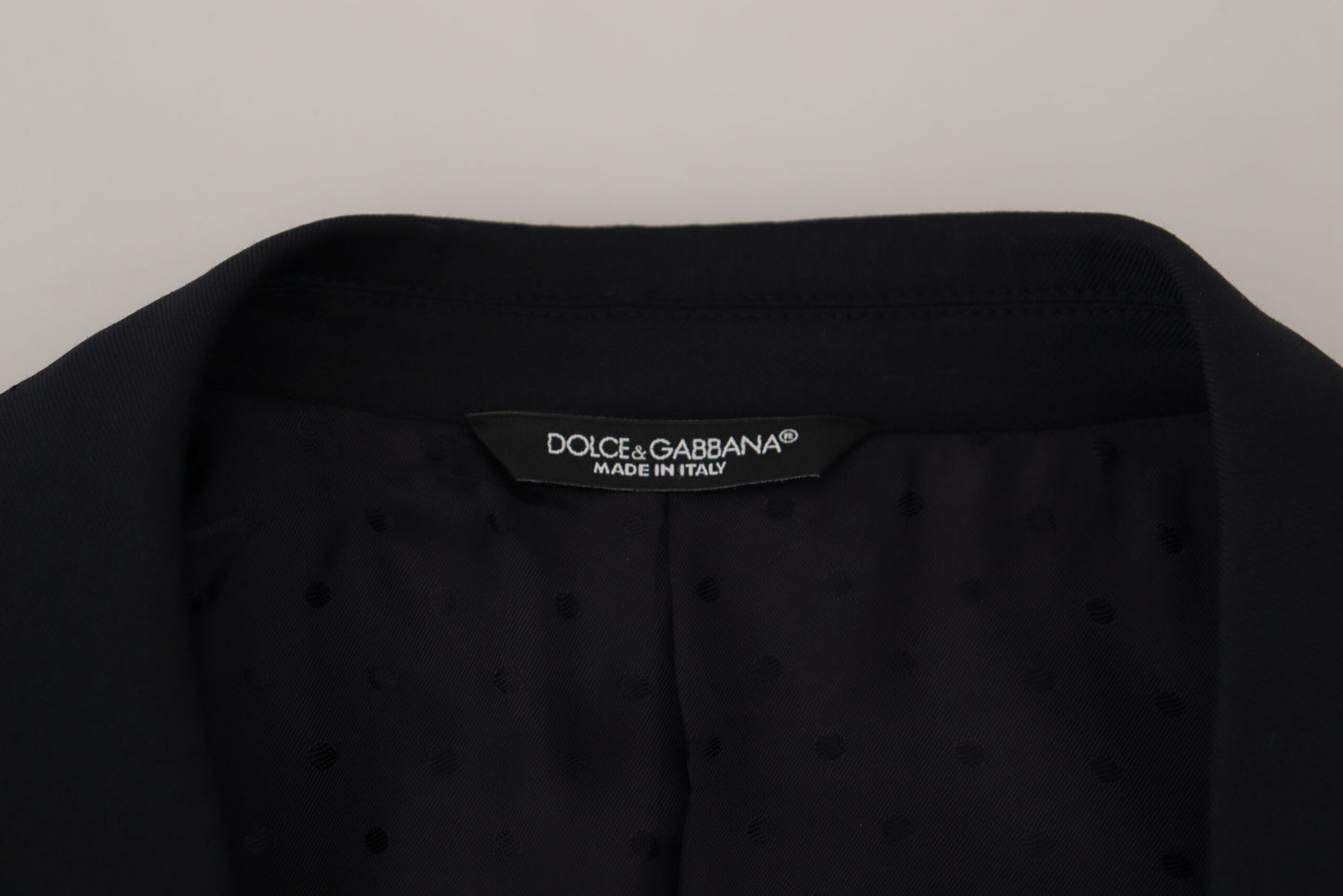 Dolce & Gabbana Men's Dark Blue Wool Formal Sicilia Blazer