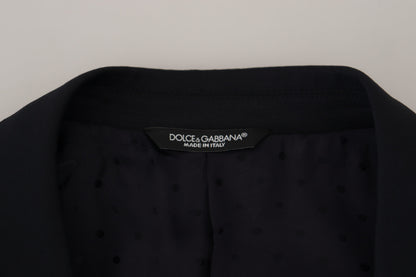 Dolce & Gabbana Men's Dark Blue Wool Formal Sicilia Blazer