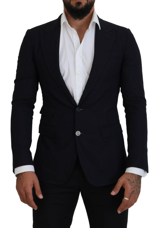 Dolce & Gabbana Men's Black Wool Formal Taormina Blazer
