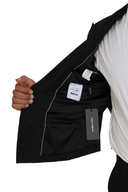 Dolce & Gabbana Men's Black Polyester Men 2 Piece MARTINI Suit