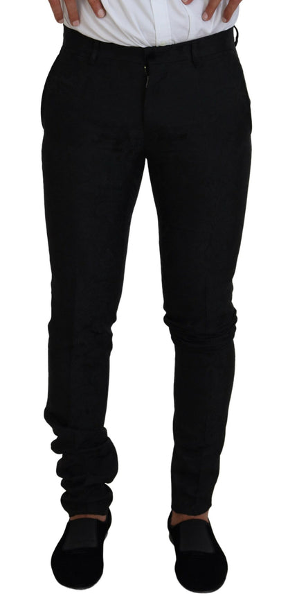 Dolce & Gabbana Men's Black Polyester Men 2 Piece MARTINI Suit