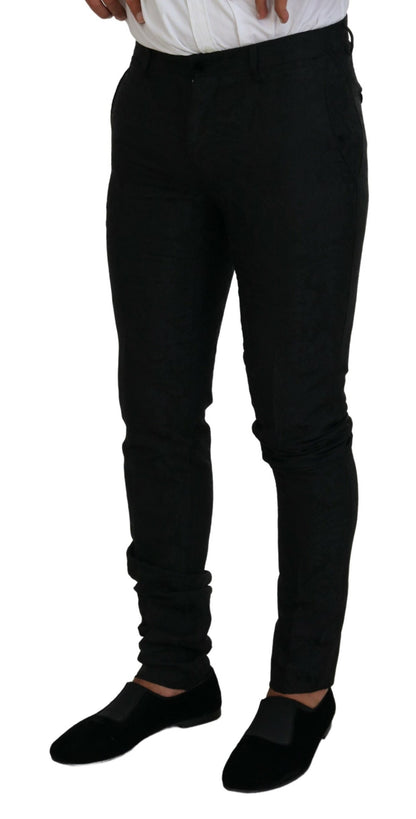 Dolce & Gabbana Men's Black Polyester Men 2 Piece MARTINI Suit