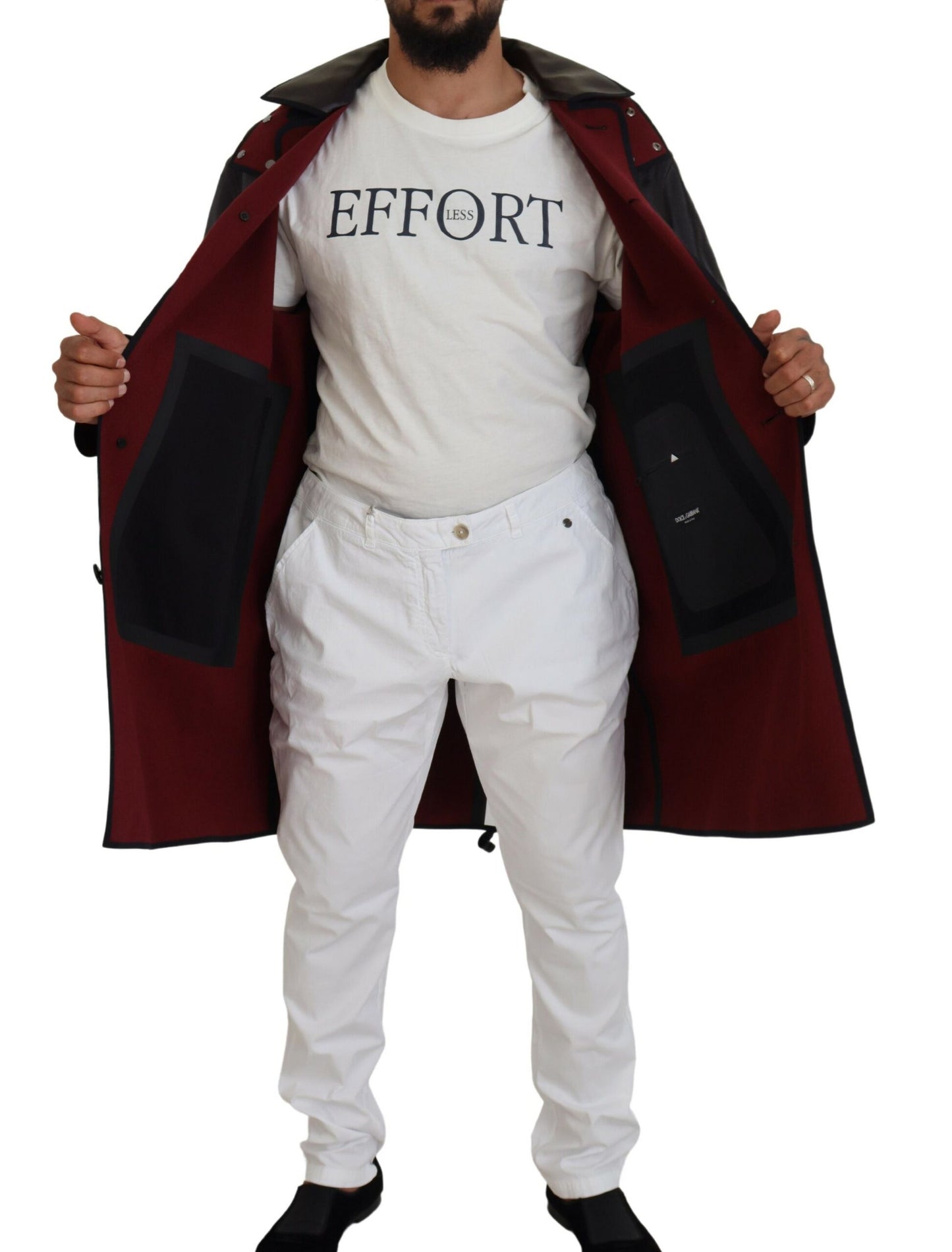 Dolce & Gabbana Men's Black Trench Hooded Parka Cotton Jacket