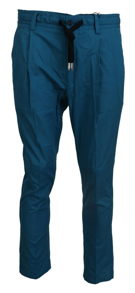 Dolce & Gabbana Men's Blue Cotton Chinos Trousers Pants