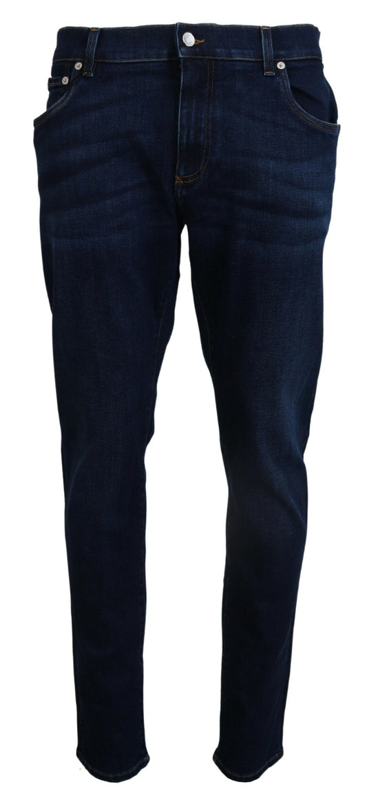 Dolce & Gabbana Men's Dark Blue Cotton Denim SKINNY Jeans