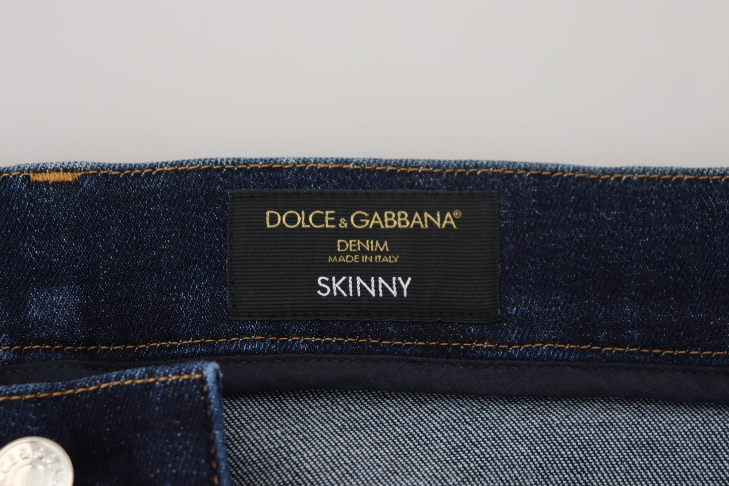 Dolce & Gabbana Men's Dark Blue Cotton Denim SKINNY Jeans