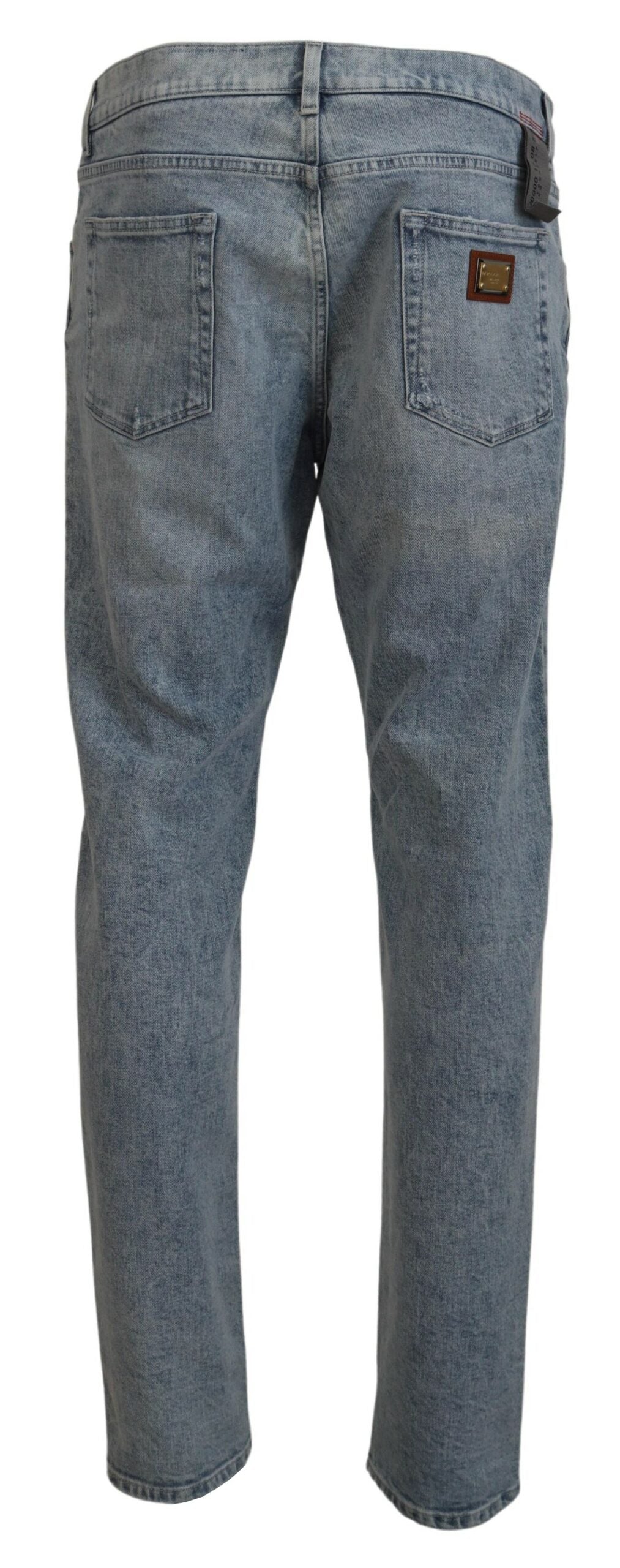 Dolce & Gabbana Men's Blue Wash Slim Fit Cotton Denim Jeans