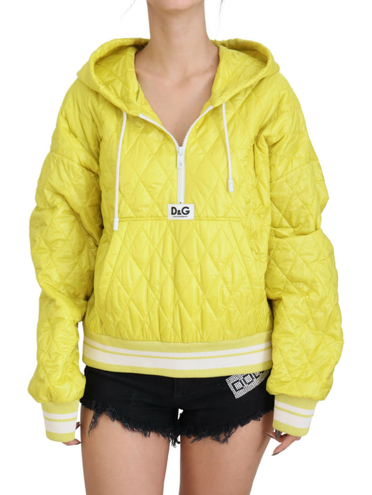 Dolce & Gabbana Women's Elegant Yellow Hooded Jacket