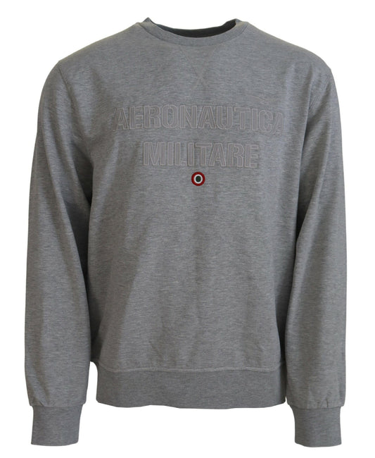Aeronautica Militare Men's Gray Men Pullover Sweatshirt Sweater