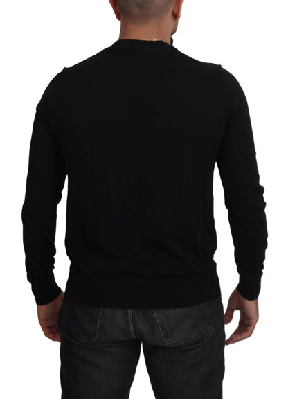 Dolce & Gabbana Men's Black Cashmere Button Down Cardigan Sweater