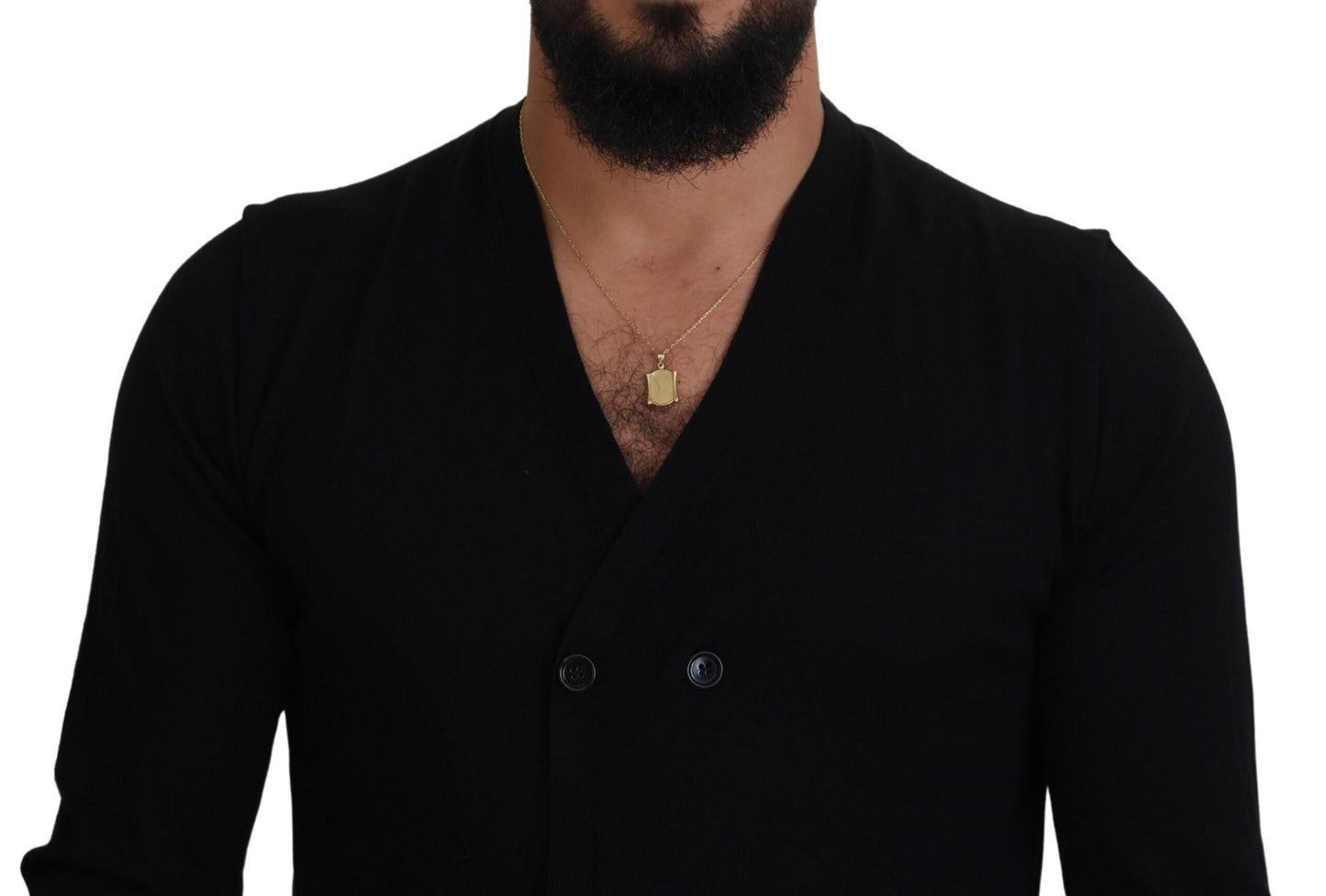Dolce & Gabbana Men's Black Cashmere Button Down Cardigan Sweater