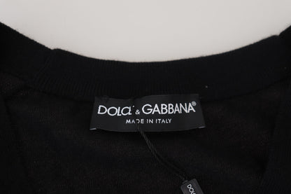 Dolce & Gabbana Men's Black Cashmere Button Down Cardigan Sweater