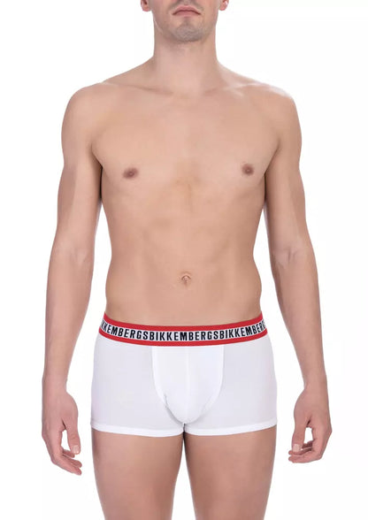 Bikkembergs White Cotton Men's Trunk Package