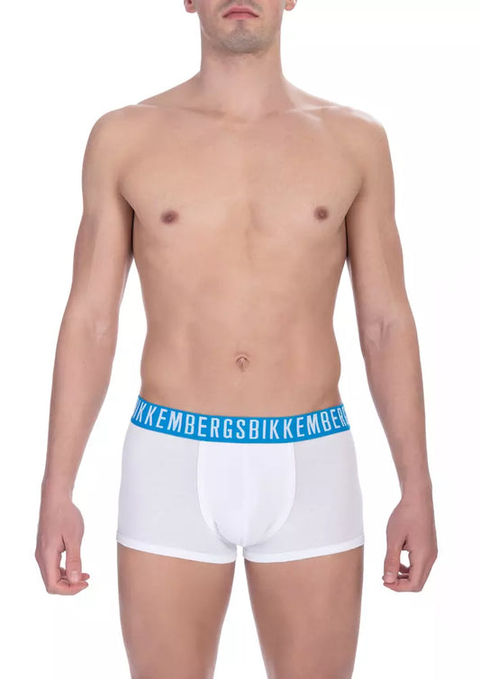 Bikkembergs White Cotton Underwear Trunks