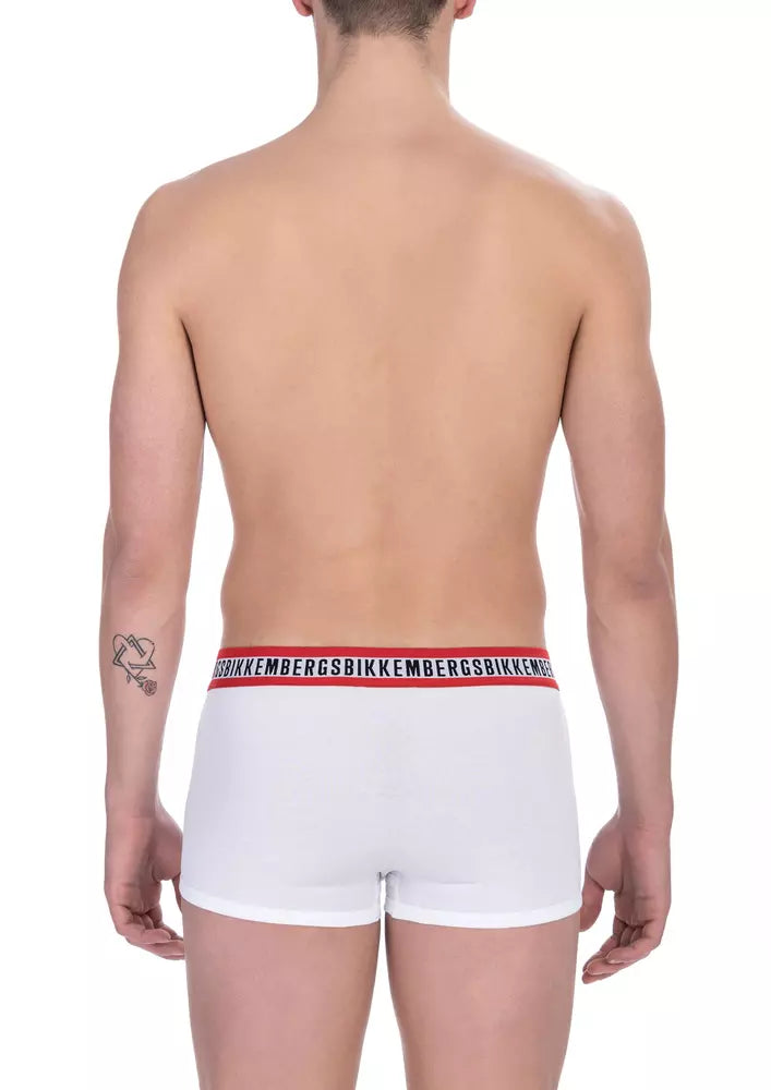 Bikkembergs White Cotton Men's Trunk Package