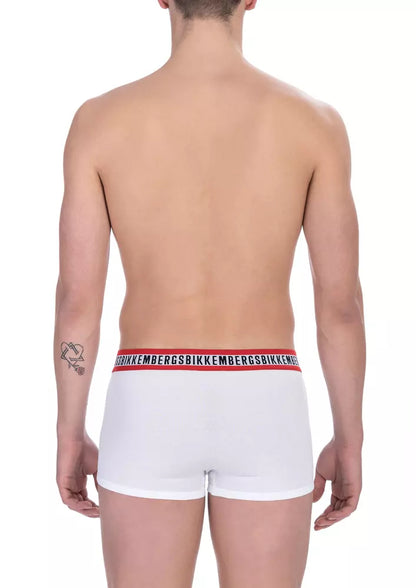 Bikkembergs White Cotton Men's Trunk Package