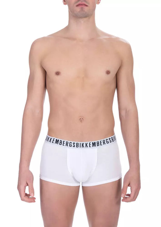 Bikkembergs White Cotton Underwear Trunks
