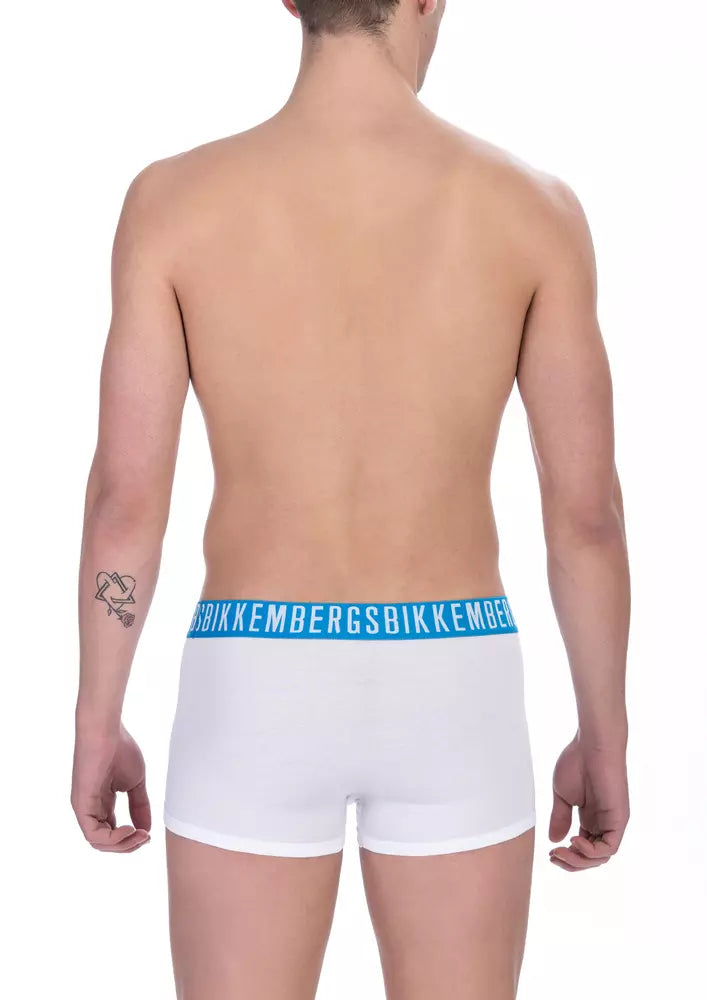 Bikkembergs White Cotton Underwear Trunks