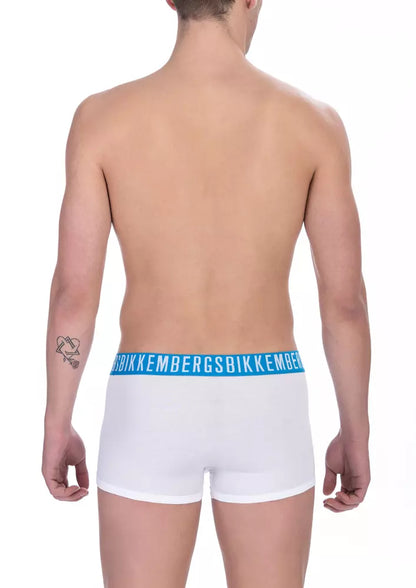 Bikkembergs White Cotton Underwear Trunks