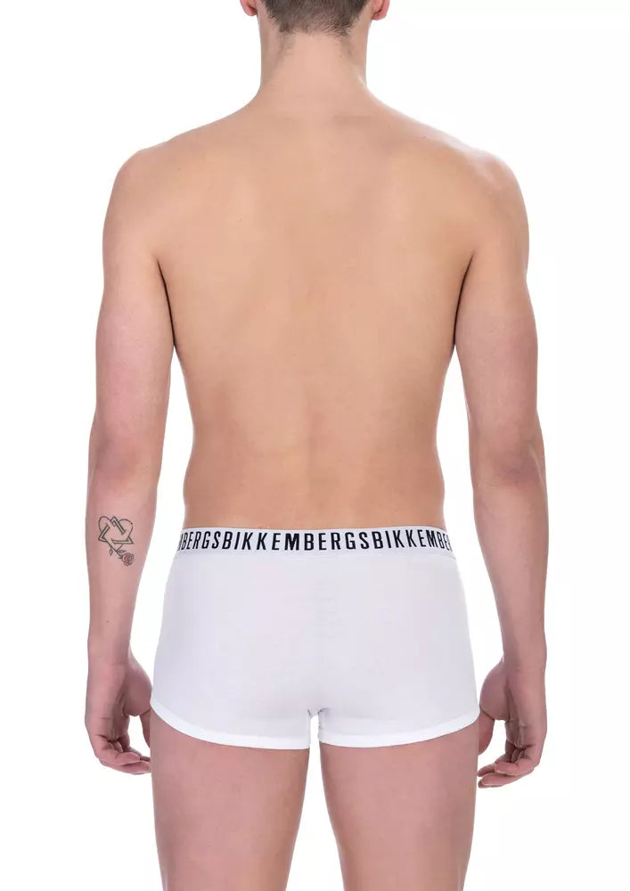 Bikkembergs White Cotton Underwear Trunks