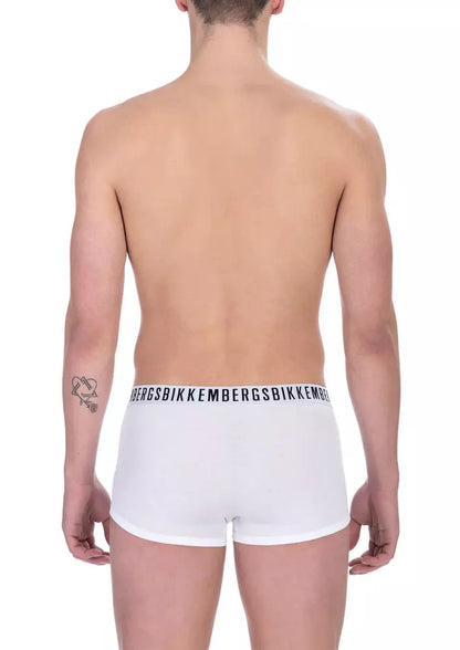 Bikkembergs White Cotton Underwear Trunks