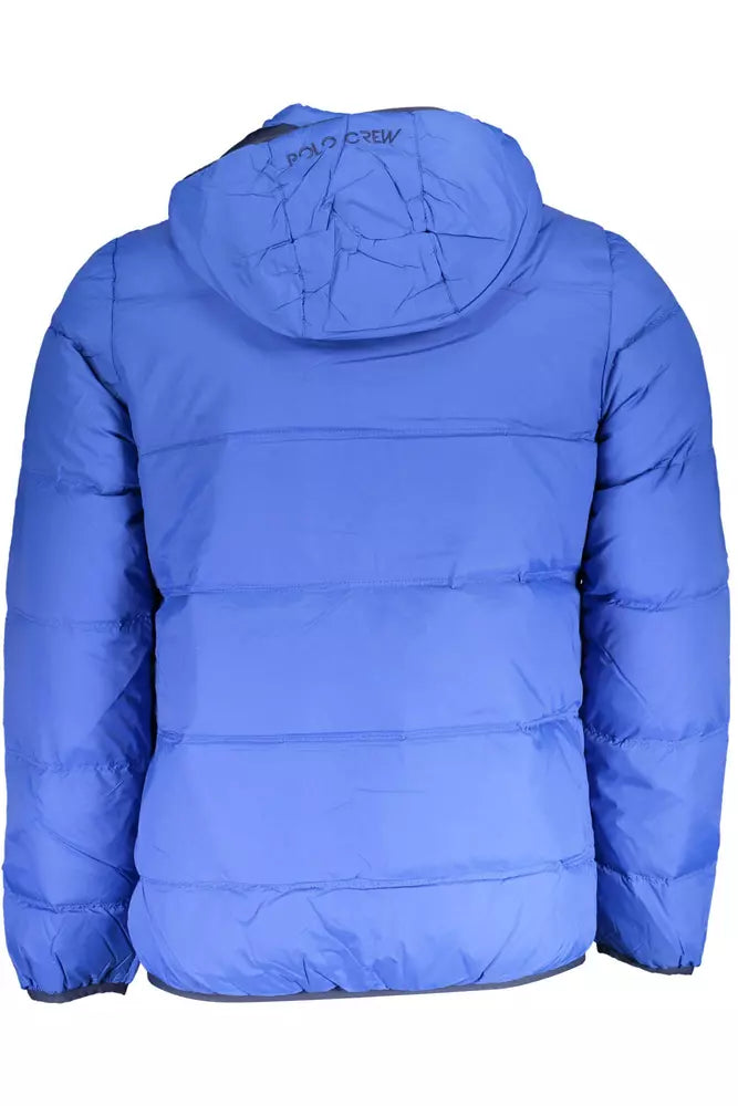 La Martina Men's Elite Blue Jacket with Detachable Hood