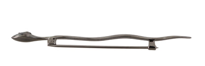 Dolce & Gabbana Silver Brass Crystal Spilla Serpente Brooch Pin
