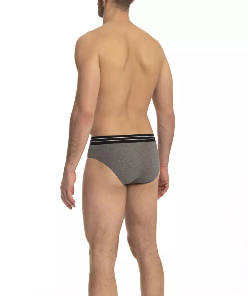 Cavalli Class Gray Cotton Underwear Briefs