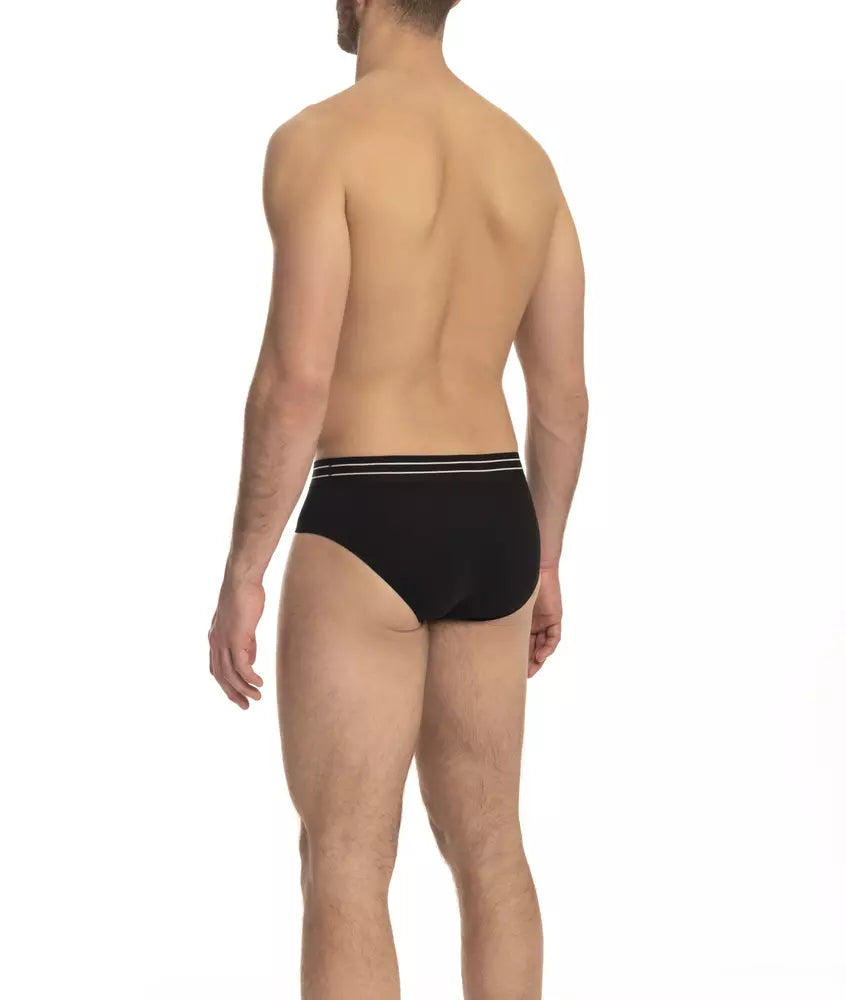 Cavalli Class Black Cotton Underwear Briefs