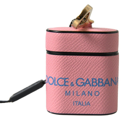 Dolce & Gabbana Calf Leather Earbuds Carrying Case - Blue Pink Print