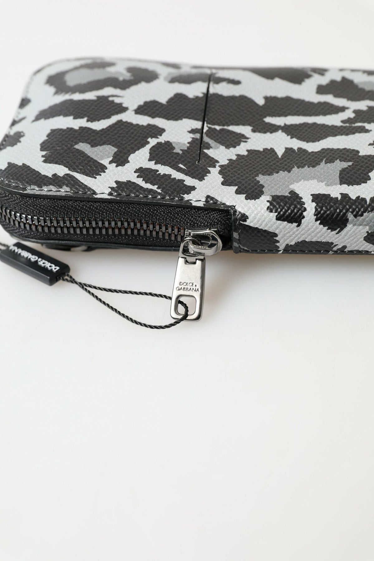 Dolce & Gabbana Leather Crossbody Sling Phone Holder Backpack - Blue Gray