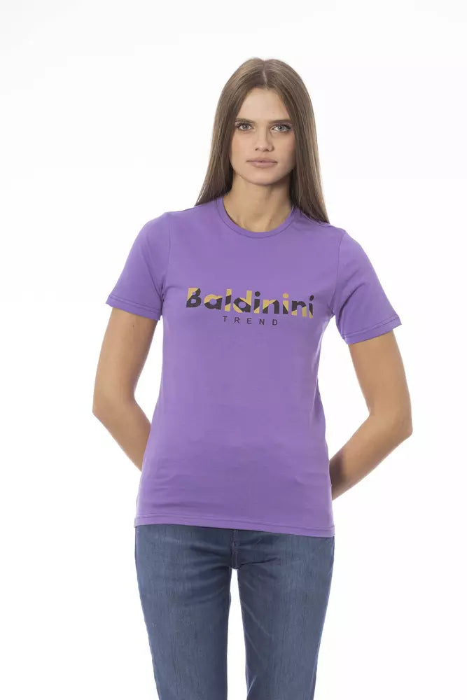 Baldinini Trend Women's Purple Cotton Crewneck T-Shirt