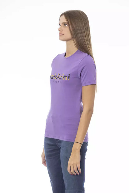 Baldinini Trend Women's Purple Cotton Crewneck T-Shirt