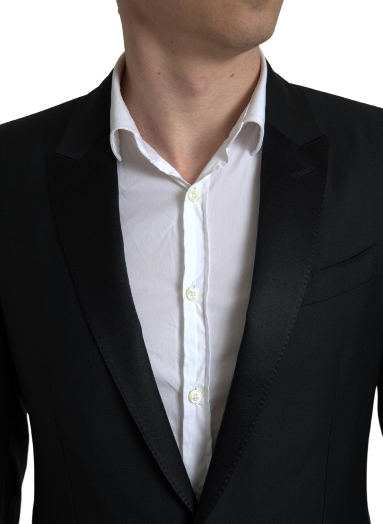 Dolce & Gabbana Men's Black Wool Single Breasted MARTINI Blazer