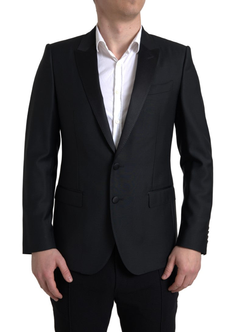 Dolce & Gabbana Men's Black Wool Single Breasted MARTINI Blazer