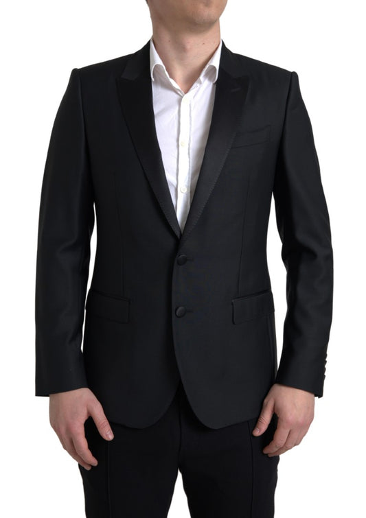 Dolce & Gabbana Men's Black Wool Single Breasted MARTINI Blazer