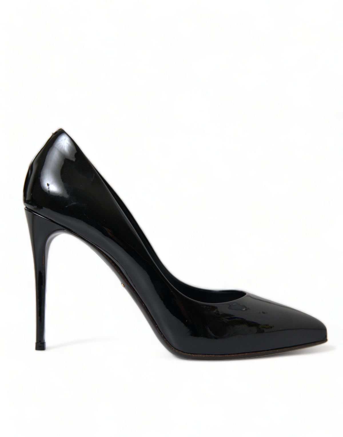 Stiletto Pumps Heels by Dolce & Gabbana for women in patent leather & silk black features an captivating silhouette, showcasing the elegant Icon Women's Patent Leather & Silk Stiletto Pumps Heels design with a stiletto and a sophisticated .